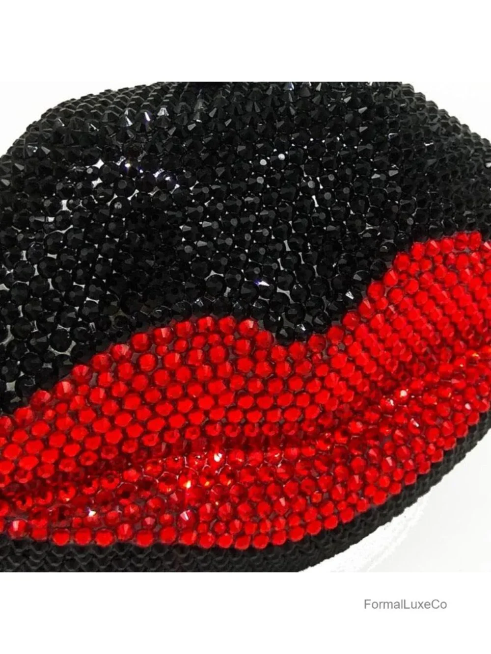 Novelty 3D Lip Rhinestone Clutch Purse for Women Evening Party